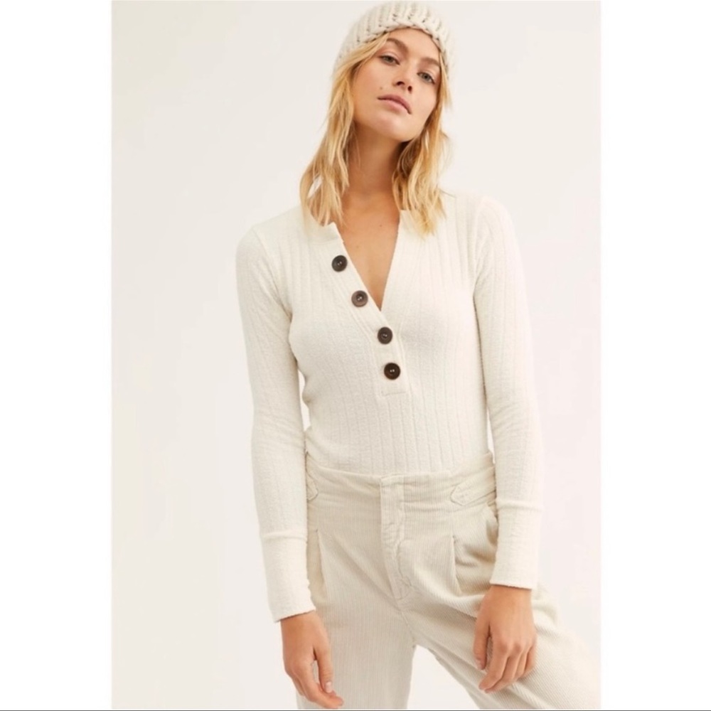 Cream  Henley Sweater